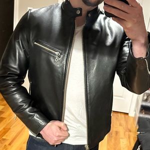 Rag and Bone Black Leather Cafe Racer Jacket $650 or best offer
